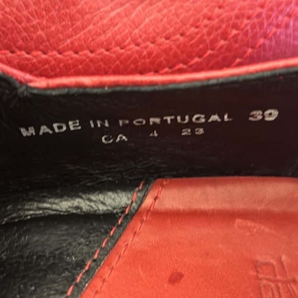 Dansko Elle Red Pebble Leather Mary Jane Slip On Clogs Size 8.5 Portugal - Picture 11 of 15